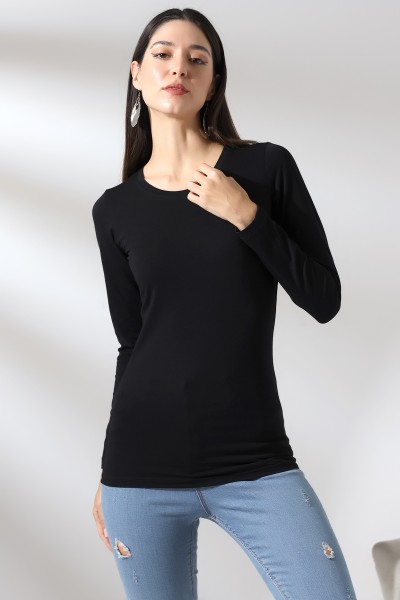 19646 KADIN UZUN KOL BİSİKLET YAKA BADY 