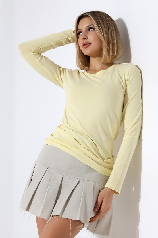 19646 KADIN UZUN KOL BİSİKLET YAKA BADY 