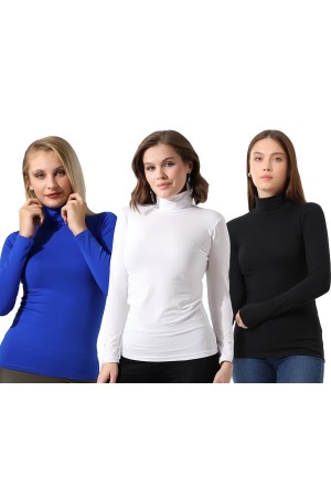 0-39833 - 3LÜ PAKET KADIN UZUN KOL TAM BALIKCI YAKA BADY 0-39833 - 3LÜ PAKET KADIN UZUN KOL TAM BALIKCI YAKA BADY