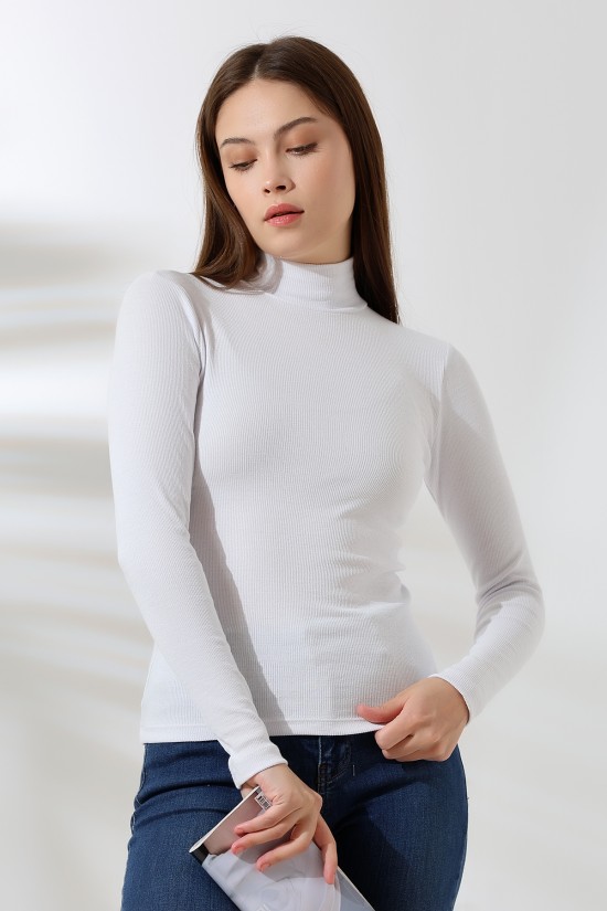 21728 KADIN MİKROPOLY UZUN KOL YARIM BALIKCI YAKA BADY 21728 KADIN MİKROPOLY UZUN KOL YARIM BALIKCI YAKA BADY