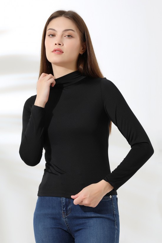 21728 KADIN MİKROPOLY UZUN KOL YARIM BALIKCI YAKA BADY 21728 KADIN MİKROPOLY UZUN KOL YARIM BALIKCI YAKA BADY