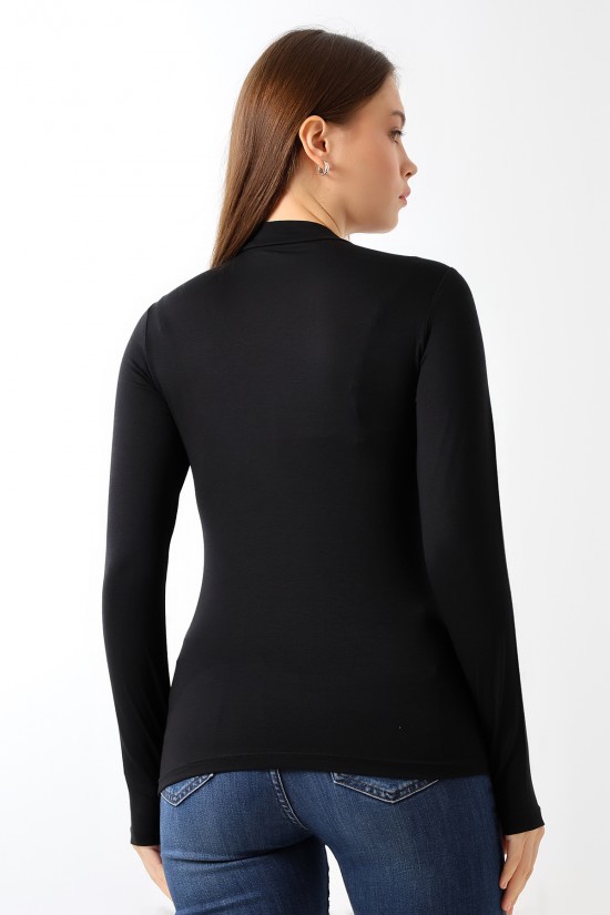 21756 KADIN YARIM BALIKÇI UZUN KOLU PARMAK GEÇMELİ BLUZ 21756 KADIN YARIM BALIKÇI UZUN KOLU PARMAK GEÇMELİ BLUZ