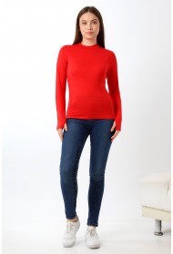 21756 KADIN YARIM BALIKÇI UZUN KOLU PARMAK GEÇMELİ BLUZ 21756 KADIN YARIM BALIKÇI UZUN KOLU PARMAK GEÇMELİ BLUZ