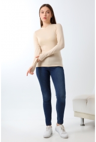 21756 KADIN YARIM BALIKÇI UZUN KOLU PARMAK GEÇMELİ BLUZ 21756 KADIN YARIM BALIKÇI UZUN KOLU PARMAK GEÇMELİ BLUZ