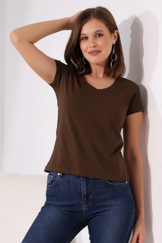 21043 KADIN KISA KOL V YAKA BADY 