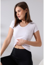 21065 KADIN KISA KOL CEPLİ LYC PİS V YAKA BADY 