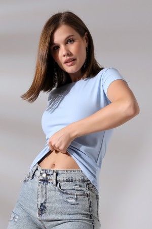 21060  KADIN KISA KOL BİSİKLET YAKA BADY 