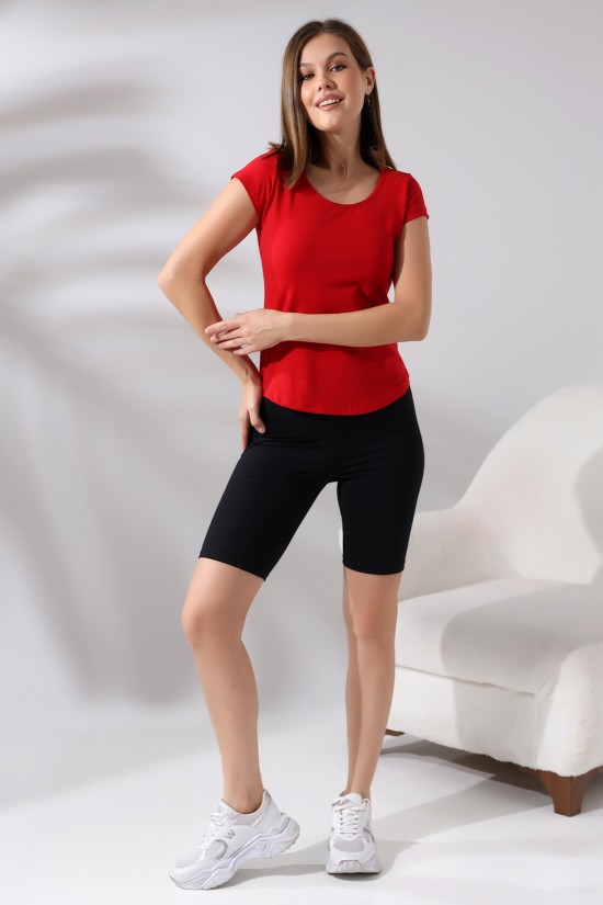 21218 BAYAN KISA KOL ARKASI ÇAPRAZ BİYELİ U YAKA BADY 21218 BAYAN KISA KOL ARKASI ÇAPRAZ BİYELİ U YAKA BADY