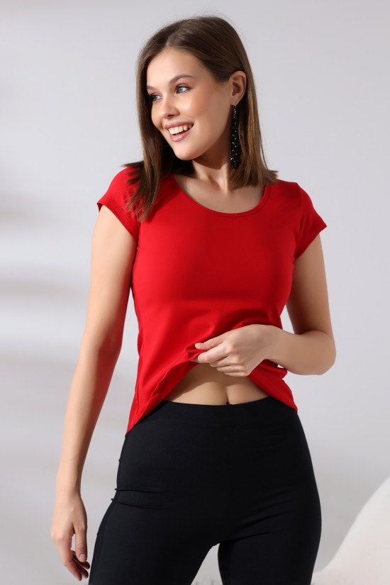 21218 BAYAN KISA KOL ARKASI ÇAPRAZ BİYELİ U YAKA BADY 21218 BAYAN KISA KOL ARKASI ÇAPRAZ BİYELİ U YAKA BADY