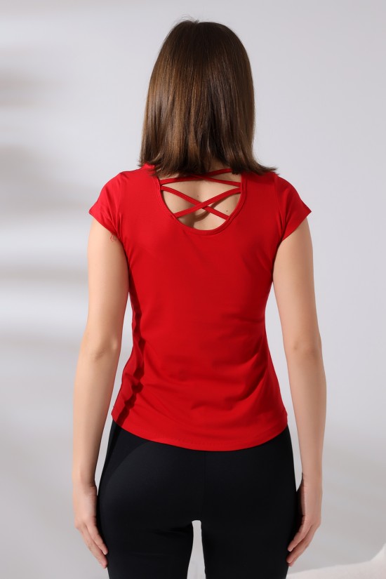 21218 BAYAN KISA KOL ARKASI ÇAPRAZ BİYELİ U YAKA BADY 21218 BAYAN KISA KOL ARKASI ÇAPRAZ BİYELİ U YAKA BADY