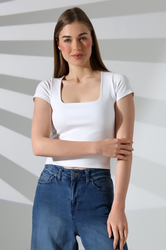 21804 KADIN KISA KOL FULL LYC RİB KOMPAKT PENYE TULUM KOL KARE YAKA BADY 21804 KADIN KISA KOL FULL LYC RİB KOMPAKT PENYE TULUM KOL KARE YAKA BADY