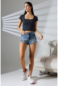 21804 KADIN KISA KOL FULL LYC RİB KOMPAKT PENYE TULUM KARE YAKA T-SHIRT 21804 KADIN KISA KOL FULL LYC RİB KOMPAKT PENYE TULUM KARE YAKA T-SHIRT