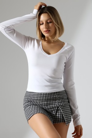 21948 KADIN UZUN KOL GENİŞ V YAKA FULL LYC RİBANA TSHIRT 21948 KADIN UZUN KOL GENİŞ V YAKA FULL LYC RİBANA TSHIRT