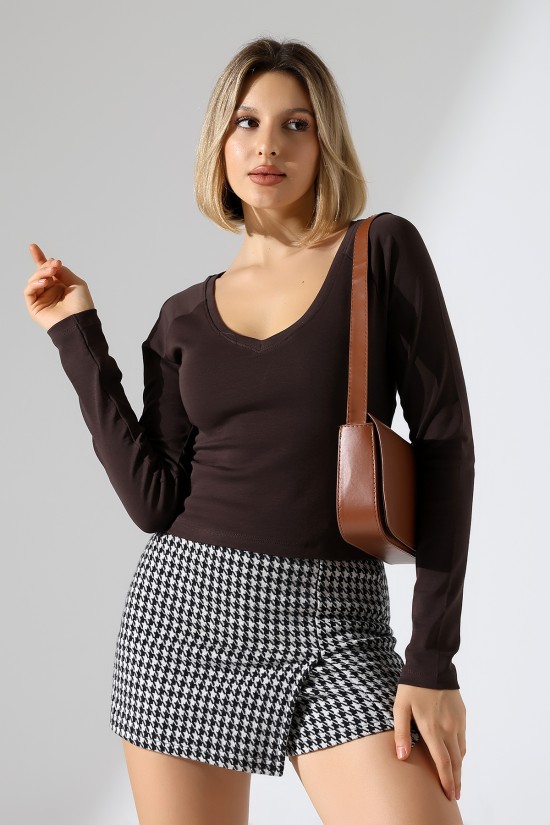 21948 KADIN UZUN KOL GENİŞ V YAKA FULL LYC RİBANA TSHIRT 21948 KADIN UZUN KOL GENİŞ V YAKA FULL LYC RİBANA TSHIRT