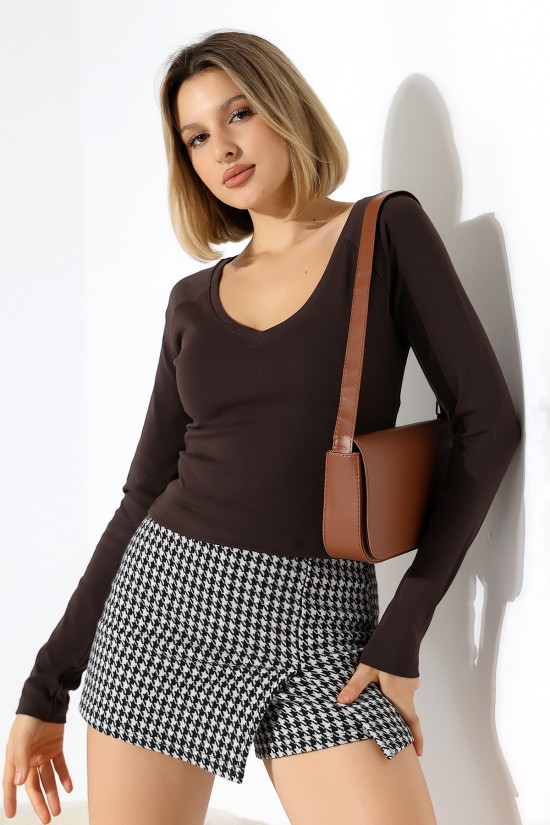 21948 KADIN UZUN KOL GENİŞ V YAKA FULL LYC RİBANA TSHIRT 21948 KADIN UZUN KOL GENİŞ V YAKA FULL LYC RİBANA TSHIRT