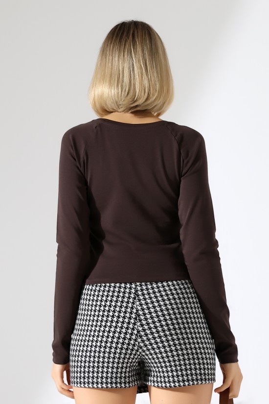 21948 KADIN UZUN KOL GENİŞ V YAKA FULL LYC RİBANA TSHIRT 21948 KADIN UZUN KOL GENİŞ V YAKA FULL LYC RİBANA TSHIRT