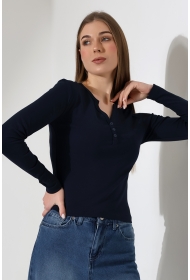 21926 KADIN FULL LYC KOMPAKT PENYE RİB UZUN KOL AÇIK PATLI DÜĞMELİ TSHIRT 21926 KADIN FULL LYC KOMPAKT PENYE RİB UZUN KOL AÇIK PATLI DÜĞMELİ TSHIRT