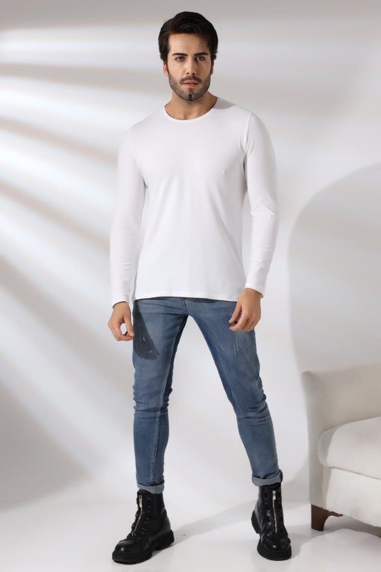 19649 ERKEK SLİM FİT UZUN KOL BİSİKLET YAKA BADY 19649 ERKEK SLİM FİT UZUN KOL BİSİKLET YAKA BADY