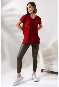 19410 KADIN KISA KOL SALAŞ V YAKA VSK TSHIRT 19410 KADIN KISA KOL SALAŞ V YAKA VSK TSHIRT