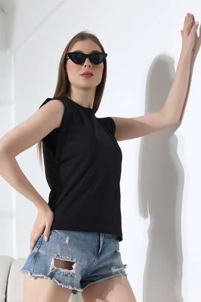 21572 BAYAN KOLSUZ GENİŞ KOL EVİ İÇ KAPAKLI ARKA ETEĞİ OVAL PAMUKLU TSHIRT 21572 BAYAN KOLSUZ GENİŞ KOL EVİ İÇ KAPAKLI ARKA ETEĞİ OVAL PAMUKLU TSHIRT