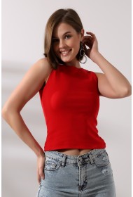 21561  KADIN KOLSUZ LİKRASIZ RİB PAMUKLU KOLSUZ ATLET 