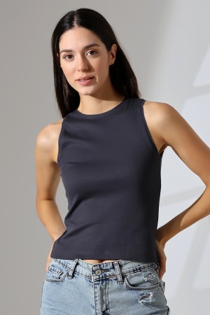 21561  KADIN KOLSUZ LİKRASIZ RİB PAMUKLU KOLSUZ ATLET 