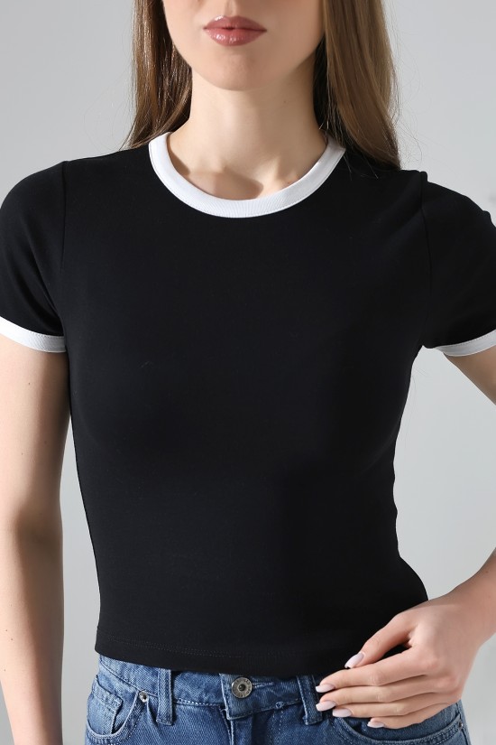 21832 KADIN FULL LYC PENYE KOMPAKT RİB.YAKA VE KOLAĞZI GARNİLİ BİSİKLET YAKA TSHIRT 21832 KADIN FULL LYC PENYE KOMPAKT RİB.YAKA VE KOLAĞZI GARNİLİ BİSİKLET YAKA TSHIRT