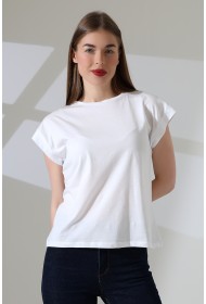 21979 KADIN BİSİKLET YAKA KOL EVİ PARÇALI TSHIRT 21979 KADIN BİSİKLET YAKA KOL EVİ PARÇALI TSHIRT