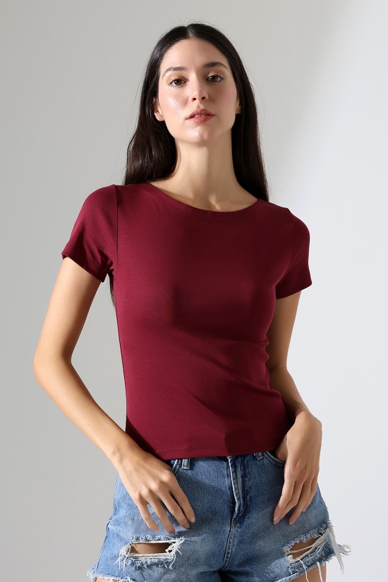 21996 KADIN KAYIK YAKA FULL LYC KOMPAKT PENYE KISA KOL TSHIRT 21996 KADIN KAYIK YAKA FULL LYC KOMPAKT PENYE KISA KOL TSHIRT