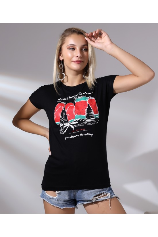 20479 DO NOT FORGET BASK.BAYAN KISA KOLU BEDENDE SALAŞ VSK TSHIRT 20479 DO NOT FORGET BASK.BAYAN KISA KOLU BEDENDE SALAŞ VSK TSHIRT