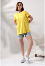 21256 KADIN KISA KOL SALAŞ BİSİKLET YAKA VSK TSHIRT 21256 KADIN KISA KOL SALAŞ BİSİKLET YAKA VSK TSHIRT