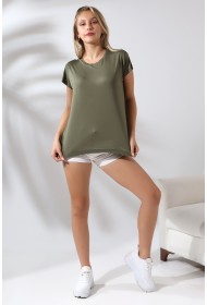 21256 KADIN KISA KOL SALAŞ BİSİKLET YAKA VSK TSHIRT 21256 KADIN KISA KOL SALAŞ BİSİKLET YAKA VSK TSHIRT