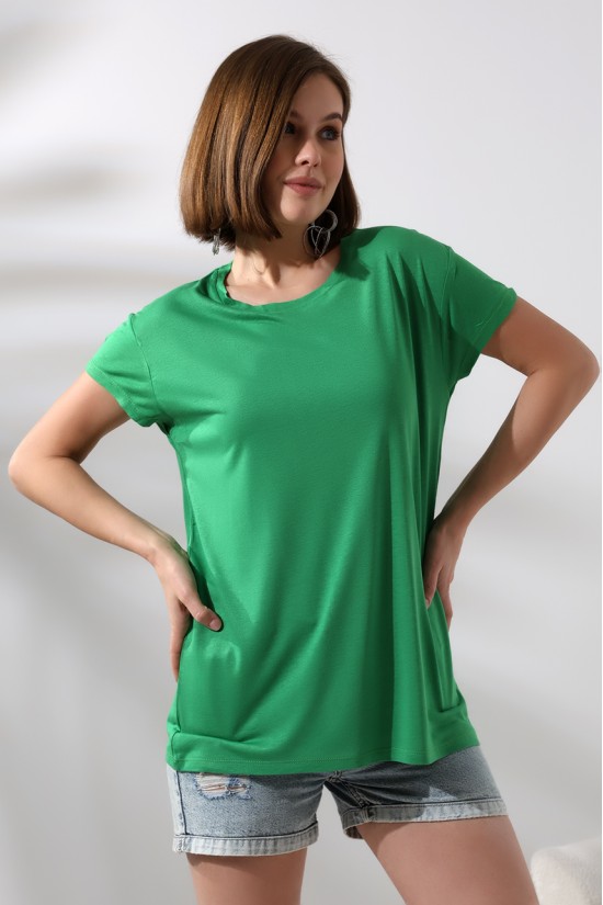 21256 KADIN KISA KOL SALAŞ BİSİKLET YAKA VSK TSHIRT 21256 KADIN KISA KOL SALAŞ BİSİKLET YAKA VSK TSHIRT