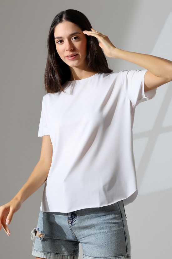 21638 KADIN MİKROPOLY GENİŞ BİSİKLET YAKA KISA KOLU VE ETEĞİ DİKİŞSİZ MİKROFAY TSHIRT 21638 KADIN MİKROPOLY GENİŞ BİSİKLET YAKA KISA KOLU VE ETEĞİ DİKİŞSİZ MİKROFAY TSHIRT