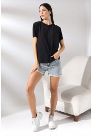 21638 KADIN MİKROPOLY GENİŞ BİSİKLET YAKA KISA KOLU VE ETEĞİ DİKİŞSİZ MİKROFAY TSHIRT 21638 KADIN MİKROPOLY GENİŞ BİSİKLET YAKA KISA KOLU VE ETEĞİ DİKİŞSİZ MİKROFAY TSHIRT