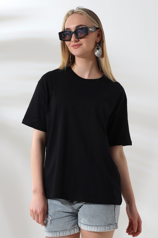 21667 KADIN KALIN FAYN PENYE COMPACK YAKA KAŞGORSELİ KISA KOL GENİŞ SALAŞ TSHIRT 21667 KADIN KALIN FAYN PENYE COMPACK YAKA KAŞGORSELİ KISA KOL GENİŞ SALAŞ TSHIRT