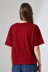 21929 KADIN KISA KOL GENİŞ VE YANLARI YIRTMAÇLI ARKASI OVAL BİSİKLET YAKA TSHIRT 21929 KADIN KISA KOL GENİŞ VE YANLARI YIRTMAÇLI ARKASI OVAL BİSİKLET YAKA TSHIRT