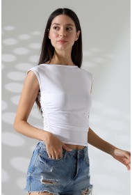 21895 KADIN KAYIK YAKA MİKRO JAPONE KOL YANLARI BÜZGÜLÜ TSHIRT 21895 KADIN KAYIK YAKA MİKRO JAPONE KOL YANLARI BÜZGÜLÜ TSHIRT