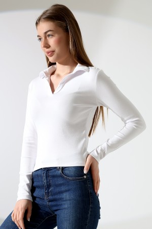 21938 KADIN FULLLYC RİBANA UZUN KOL KOL GÖMLEK YAKA PATLI UZUN KOL TSHIRT 21938 KADIN FULLLYC RİBANA UZUN KOL KOL GÖMLEK YAKA PATLI UZUN KOL TSHIRT