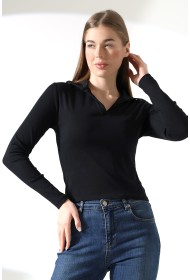 21938 KADIN FULLLYC RİBANA UZUN KOL KOL GÖMLEK YAKA PATLI UZUN KOL TSHIRT 21938 KADIN FULLLYC RİBANA UZUN KOL KOL GÖMLEK YAKA PATLI UZUN KOL TSHIRT