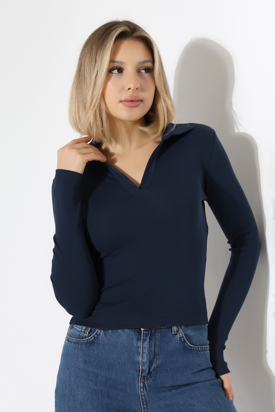 21938 KADIN FULLLYC RİBANA UZUN KOL KOL GÖMLEK YAKA PATLI UZUN KOL TSHIRT 21938 KADIN FULLLYC RİBANA UZUN KOL KOL GÖMLEK YAKA PATLI UZUN KOL TSHIRT