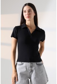 22023 KADIN FULL LYC RİBANA GÖMLEK YAKA PATLI KISA KOL TSHIRT 22023 KADIN FULL LYC RİBANA GÖMLEK YAKA PATLI KISA KOL TSHIRT