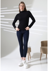 21950 KADIN KENDİLİĞİNDEN DİK YAKA FULL LYC VİSK RİBANA UZUN KOL TSHIRT 21950 KADIN KENDİLİĞİNDEN DİK YAKA FULL LYC VİSK RİBANA UZUN KOL TSHIRT