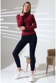 21950 KADIN KENDİLİĞİNDEN DİK YAKA FULL LYC VİSK RİBANA UZUN KOL TSHIRT 21950 KADIN KENDİLİĞİNDEN DİK YAKA FULL LYC VİSK RİBANA UZUN KOL TSHIRT