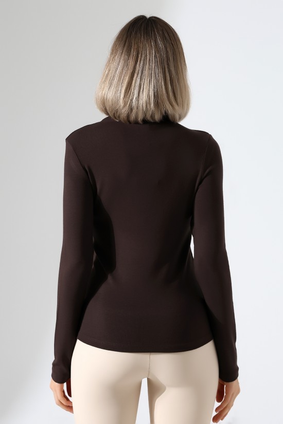 21950 KADIN KENDİLİĞİNDEN DİK YAKA FULL LYC VİSK RİBANA UZUN KOL TSHIRT 21950 KADIN KENDİLİĞİNDEN DİK YAKA FULL LYC VİSK RİBANA UZUN KOL TSHIRT