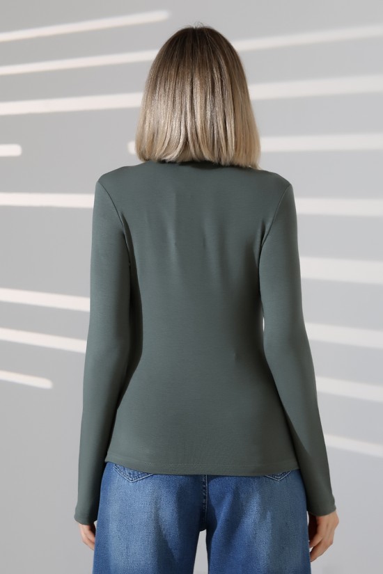 21950 KADIN KENDİLİĞİNDEN DİK YAKA FULL LYC VİSK RİBANA UZUN KOL TSHIRT 21950 KADIN KENDİLİĞİNDEN DİK YAKA FULL LYC VİSK RİBANA UZUN KOL TSHIRT