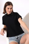 19588 BAYAN DİK YAKA KISA KOLU BEDENDE PAMUKLU KISA TSHIRT 19588 BAYAN DİK YAKA KISA KOLU BEDENDE PAMUKLU KISA TSHIRT