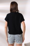 19588 BAYAN DİK YAKA KISA KOLU BEDENDE PAMUKLU KISA TSHIRT 19588 BAYAN DİK YAKA KISA KOLU BEDENDE PAMUKLU KISA TSHIRT