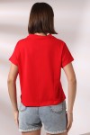 19588 BAYAN DİK YAKA KISA KOLU BEDENDE PAMUKLU KISA TSHIRT 19588 BAYAN DİK YAKA KISA KOLU BEDENDE PAMUKLU KISA TSHIRT