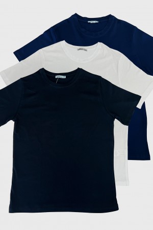 0-31751 - 3'LÜ PAKET ERKEK BASİC COMFORT FİT KISA KOL BİSİKLET YAKA PAMUKLU TSHIRT 0-31751 - 3'LÜ PAKET ERKEK BASİC COMFORT FİT KISA KOL BİSİKLET YAKA PAMUKLU TSHIRT